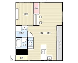 アール高槻 1LDKの間取図画像