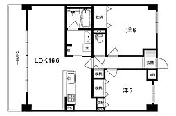 ネオコート上土室 2LDKの間取図画像