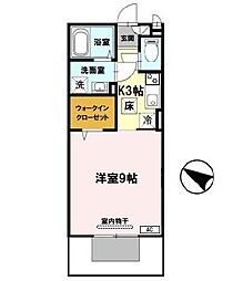 JR湖西線 マキノ駅 徒歩4分の賃貸アパート 1階1Kの間取り