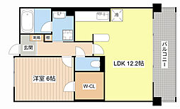 JR東海道・山陽本線 草津駅 徒歩20分の賃貸マンション 2階1LDKの間取り