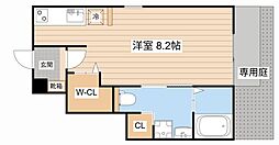 JR北陸本線 長浜駅 徒歩35分の賃貸アパート 1階ワンルームの間取り