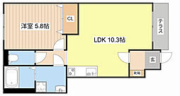 近江鉄道八日市線 八日市駅 3.1kmの賃貸アパート 1階1LDKの間取り