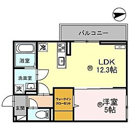 JR東海道・山陽本線 彦根駅 徒歩8分の賃貸アパート 3階1LDKの間取り