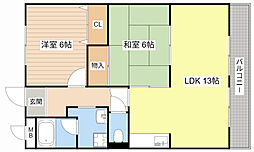 RiverAnne 2LDKの間取図画像