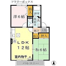 シャルムますだ 2LDKの間取図画像
