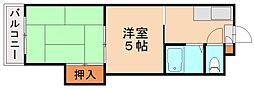 アベニュー筒井山本ビル 2Kの間取図画像