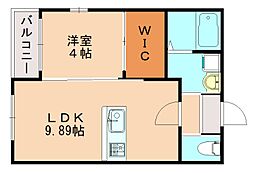 （仮称）遠賀木守新築アパート 1階1LDKの間取り