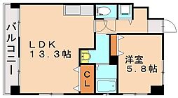 ライオンズマンション青山第3 1LDKの間取図画像