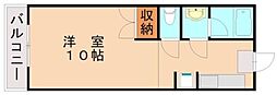 ベルハウス穴生 1Kの間取図画像