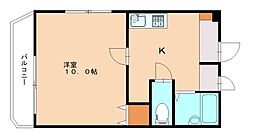 オリケンJ'S-11 1Kの間取図画像