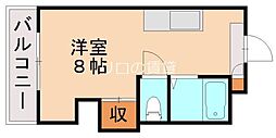 グリーンハイツ大浦 ワンルームの間取図画像