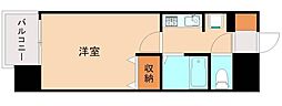 ライオンズマンション皇后崎公園 1Kの間取図画像