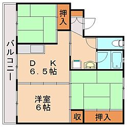 メモリープラザ中間1 3DKの間取図画像
