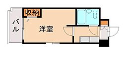 ラ・レジダンス・ド・サントゥール 1Kの間取図画像