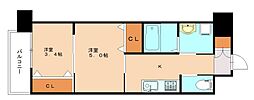 O_mansion 2Kの間取図画像