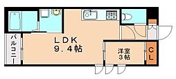 レガリスト折尾駅東 1LDKの間取図画像