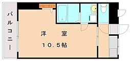ハビタット医生ヶ丘 1Kの間取図画像
