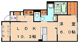 メゾン・ド・プチ・フルール10 1LDKの間取図画像