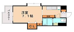 プレステージデルクラシック 1Kの間取図画像