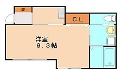 フォーシーズンズ菅原 1Kの間取図画像