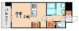 アムールガーデン陣原 ワンルームの間取図画像