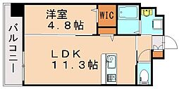 アースコートY'sシティ西神原 1LDKの間取図画像