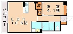 ブルーコスモ 1LDKの間取図画像