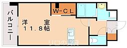 レジェンド岡田 ワンルームの間取図画像