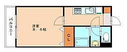 エステート和光 1Kの間取図画像
