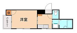 シャトレ菅原 1Kの間取図画像