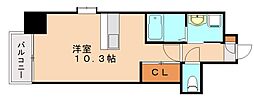 アベニュー黒崎レジデンス ワンルームの間取図画像
