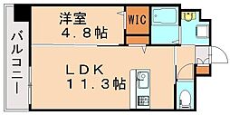 アースコートY'sシティ西神原 1LDKの間取図画像