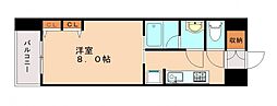 北九州市八幡西区堀川町マンション 1Kの間取図画像
