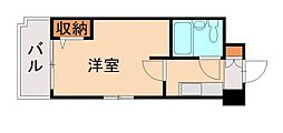 ラ・レジダンス・ド・サントゥール 1Kの間取図画像