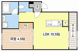 間取図画像 1LDK