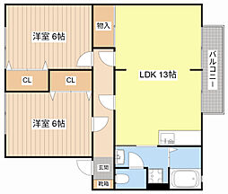間取図画像 2LDK