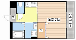 ベルテンポ2 1Kの間取図画像