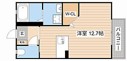 MASTCOURTのと川 ワンルームの間取図画像