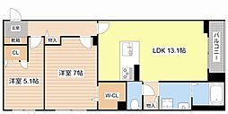 エクセルVI 2LDKの間取図画像