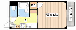エスポワール 1Kの間取図画像