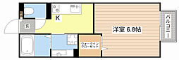 Blezio13 1Kの間取図画像
