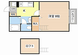 ノースヴィレッジ1 1Kの間取図画像