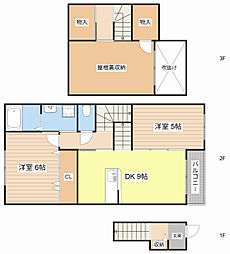 ルームス花水木 2DKの間取図画像
