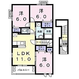 アプリコットこうなん 3LDKの間取図画像