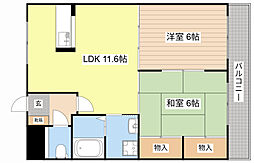 エトワールS 2LDKの間取図画像