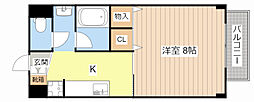 ExceedOne 1Kの間取図画像
