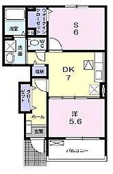 グリシーヌアビテ 1SDKの間取図画像