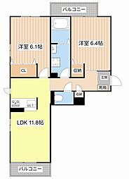 ベレオイワハタ 2LDKの間取図画像