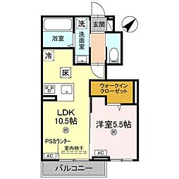 Amulette Nexia Court 1LDKの間取図画像