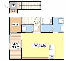 フォルモント米原 1LDKの間取図画像